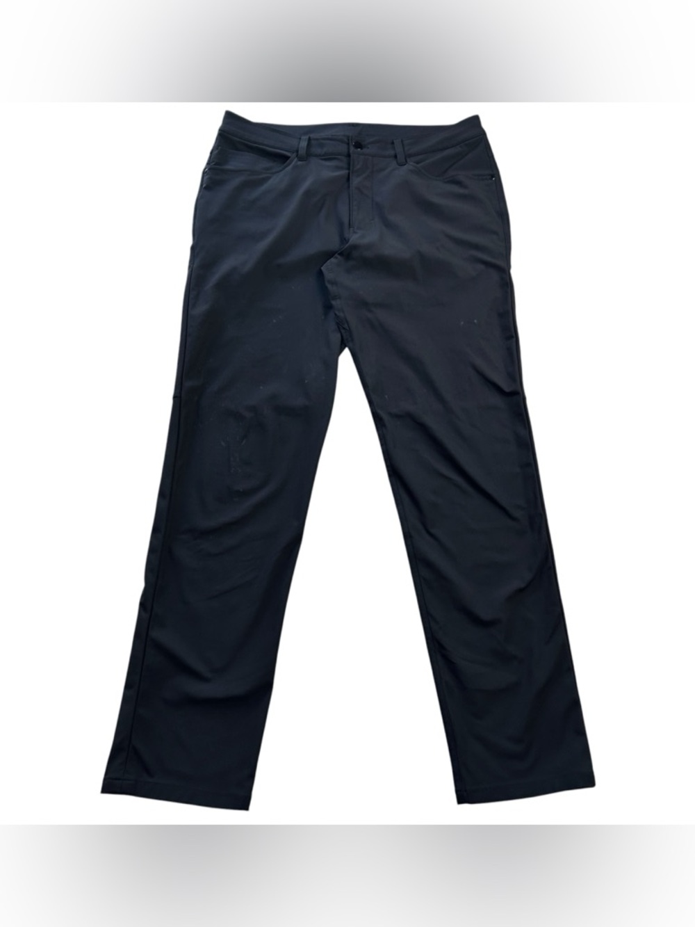 Lululemon ABC Classic Fit Pants Trouser Warpstreme Men 34x33 Black Golf